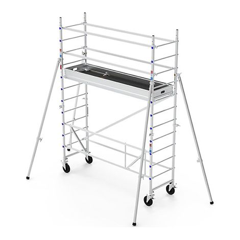 Trabattello mobile 1 piano - Altezza max. di lavoro 4.00m - TOS224L