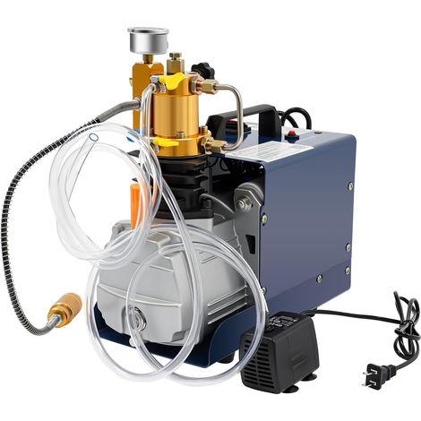 HAUTOUR Compresseur d’Air PCP - Pompe à air électrique PCP pour paintball - Compresseur haute pression 4500 Psi 300 bar - 2800 tr/min, Double soupape de décharge, protection contre la surcharge (1/5)