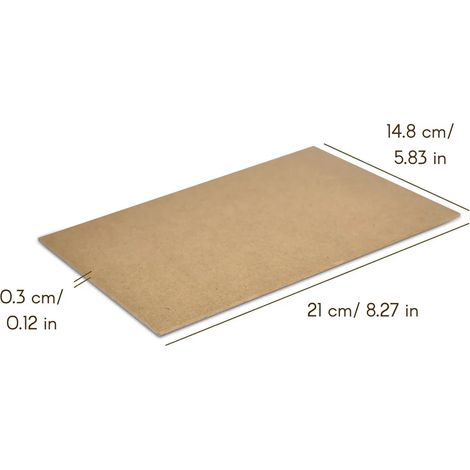 Creative Deco Lot de 30 panneaux MDF A5 - 148 x 210 x 3 mm - Panneaux de bois fins (1/5)