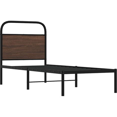 Giroletto senza Materasso Rovere Marrone 80x200cm in Truciolato vidaXL (1/4)