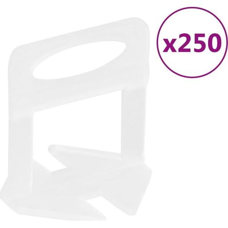 Clips de nivellement pour carrelage, 250 pièces, 3 mm (1/5)