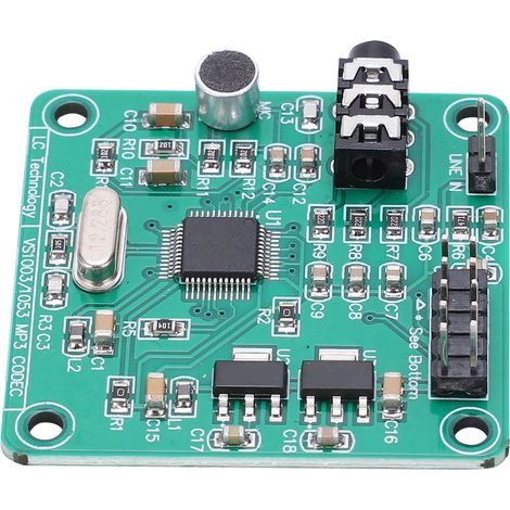 Module audio VS1003 avec micros intégrés pour décodage MP3, WMA, WAV, MIDI, SP-MIDI (1/5)