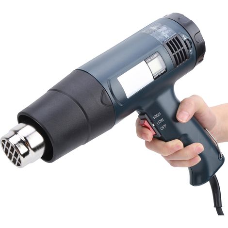 Pistolet à air chaud professionnel 1600W, température réglable, outil industriel GJ-8016LCD avec écran LCD, prise UE 220V, pour décapage, soudure et travaux de bricolage. (1/5)