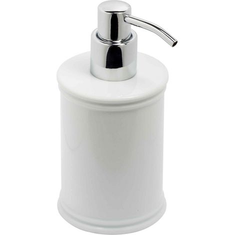 Distributeur de savon à poser blanc en porcelaine mod. impero
