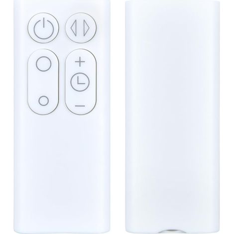 Control remoto de repuesto compatible con ventiladores Dyson AM06, AM07 y AM08, n.° de pieza: 965824-01 y 965824-02 (blanco).