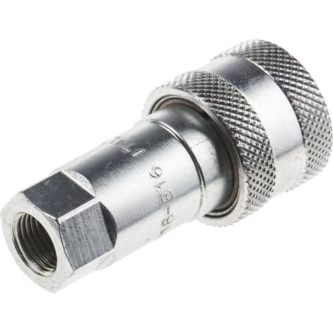 Raccord hydraulique rapide RS PRO, Femelle en Acier 1/8pouces ( Prix pour 1 ) (1/2)
