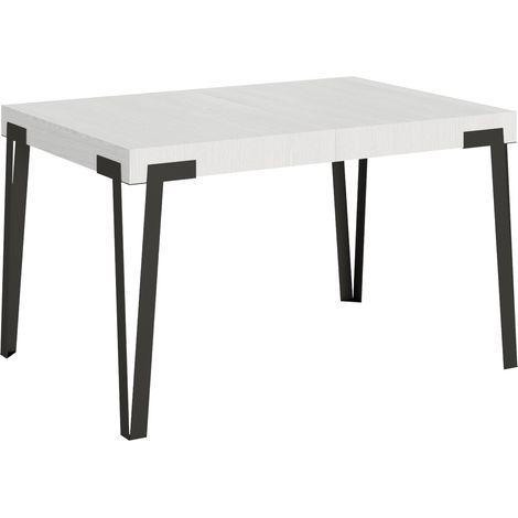 Tavolo allungabile 90x130/234 cm Rio Bianco Frassino telaio Antracite (1/3)