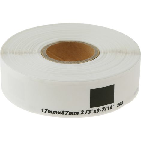 BeMatik - Rouleaux bobine 300 étiquettes compatible Brother DK-11203 DK-1203 17x87mm 8-pack (1/5)