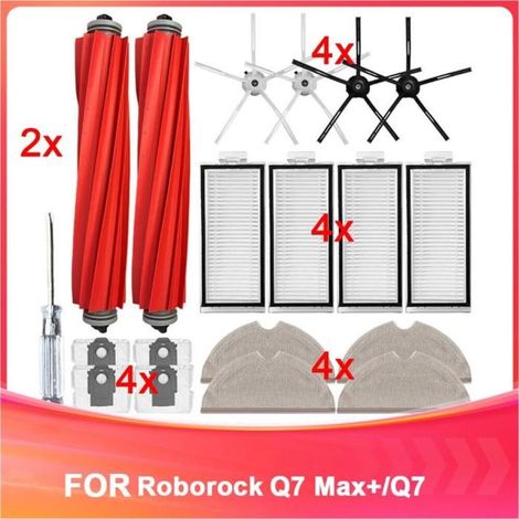 Pour Roborock Sweeper Q7 Max+/Q7 Filtre de Brosse Latérale Brosse Principale Sac à Poussière (1/5)