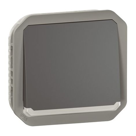 Pulsador luminoso NA Legrand Plexo modular 10A Antracita 069813L (1/4)