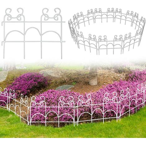 Bordure de Jardin sans Creuser Bordure de Paysage 33cm Haut x 43cm Large, Paquet de 10, Longueur Totale 4,3m, Barrière Bordure de Jardin en Métal pour L’extérieur, Patio, Pelouse (1/5)