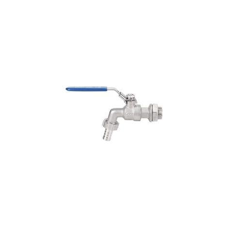 Robinet Exterieur Jardin 1/2" de , Sphère avec Adaptateur Tuyau, Antigel Avec Poignée de Verrouillage Bleue, Résistance Température -10℃-150℃ (1/5)