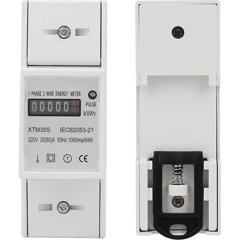 Einphasiger 220-V-Digital-Energiezähler, 2-Draht-DIN-Schiene (20-80 A)