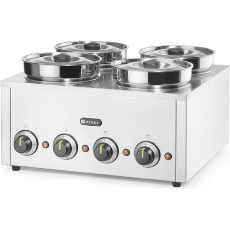 Calentador eléctrico de baño maría para platos, salsas, sopas Thermosystem 4 800 W 4 x 4 l (1/5)