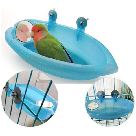 Bain d'oiseaux suspendu, bassin, jouet pour perruche, cage, ZQKLA (1/5)