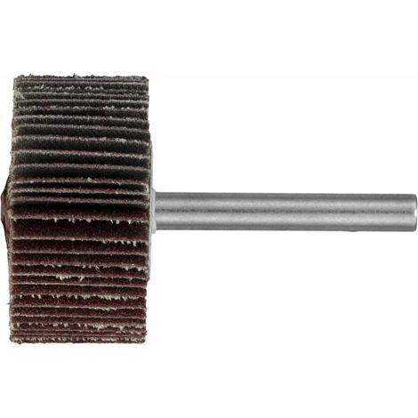 Lukas Fächerschleifer 60x30mm - Lamellenschleifer mit Normalkorund Korn 80, Schleifaufsatz für Bohrmaschine 6mm