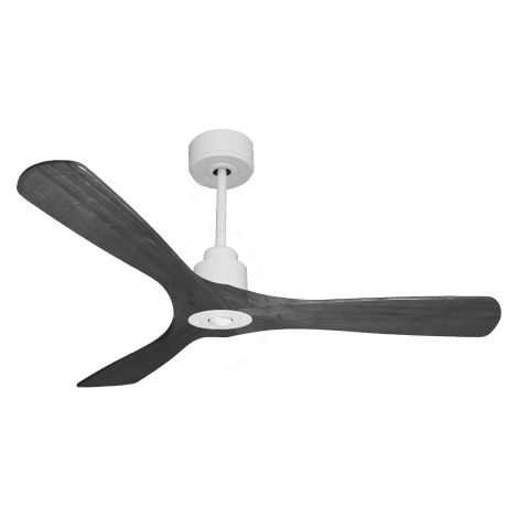 Tenerife Ring - Super destratificateur et ventilateur DC 132 cm Blanc pales bois noir sans Lumière 25 à 35 m² (1/5)