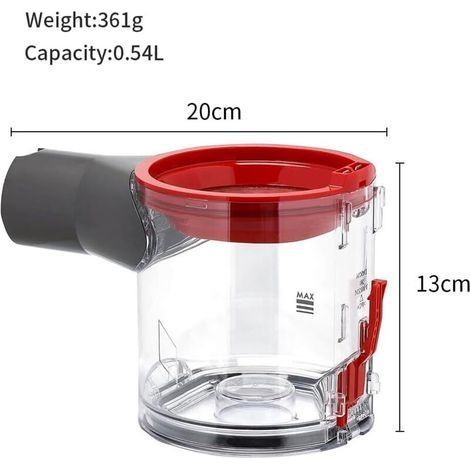 Zyklon-Staubbehälter für Dyson V7 V8 Staubsauger - Ersatzteilnummer 967699-01 (1/4)