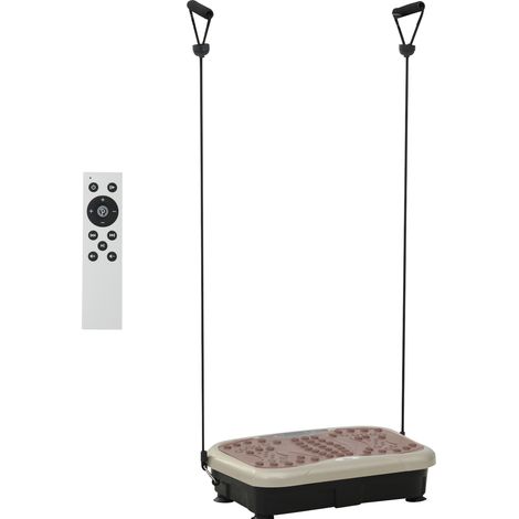 Plataforma vibratoria fitness con 99 niveles, bandas, mando, LED y altavoz USB OKWISH (1/5)