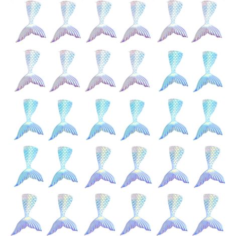 30 pièces résine mignon queue de sirène des embellissements boutons en résine pour bricolage accessoires coque de téléphone (1/5)