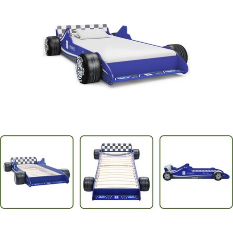Lit de course - Lit voiture de course pour enfants 90 x 200 cm Bleu (1/5)