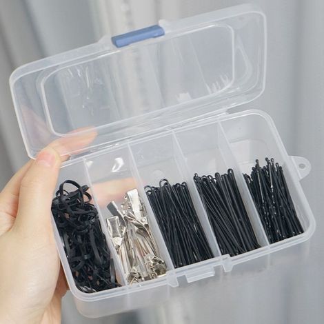 BelleRise – Set mit 2 Aufbewahrungsboxen mit je 5 Fächern – Organizer für Haaraccessoires und Aufbewahrung für Beauty-Tools (1/5)