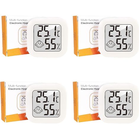 Termometro per interni, mini termometro digitale LCD igrometro per interni, piccolo termometro da parete per interni ed esterni ad alta precisione per casa, cameretta per bambini, stanza di coltivazio