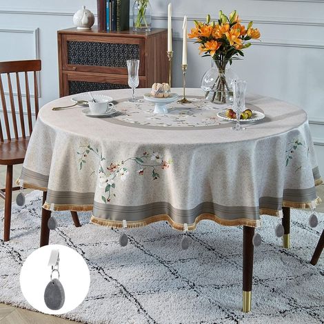 Tischdeckenbeschwerer, 8 Stück, Stein-Tischdeckenbeschwerer mit Clip, Marmor-Tischdeckenbeschwerer, Tischdecken-Anhänger, Stein-Tischdecken-Clip für Outdoor, Camping, Picknick, Party und Garten