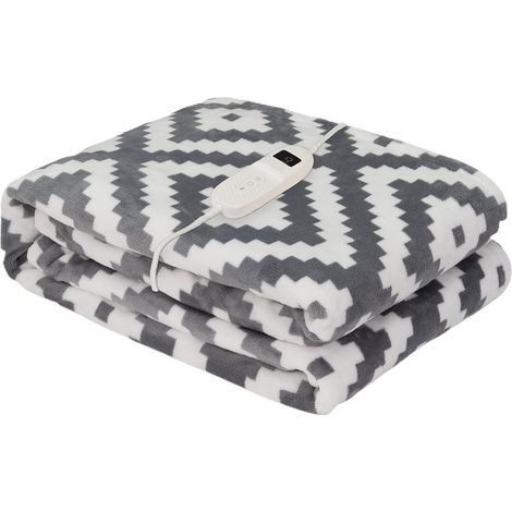 Manta eléctrica Gris/blanco 120W 160x120cm lavable (1/3)