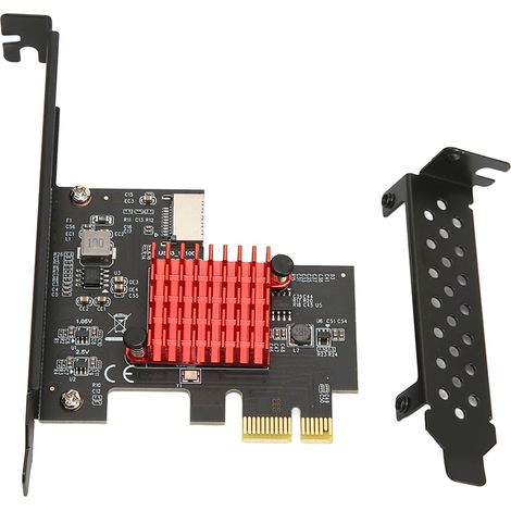 Carte d'extension PCIe 3.0 USB 3.2 Gen 2 Type E 10Gbps, contrôleur ASM3142, compatible Windows 10 et Windows 8, interface 2x (1/5)