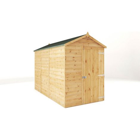 10 x 5 Feet Modular Shiplap Apex - Windowless - Wood - L314.4 x W159.3 x H215.9 cm