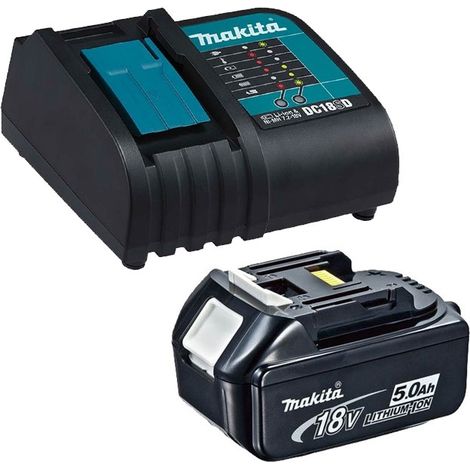 Genuine Makita 18V 5.0Ah LXT Lithium Battery BL1850 + DC18SD 240v Charger (1/5)