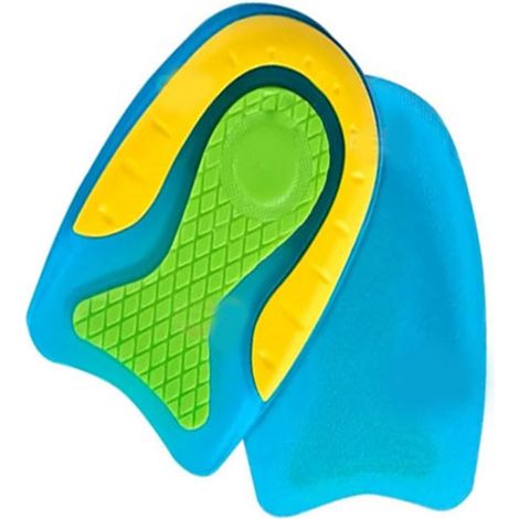 Semelles intérieures transparentes en silicone pour hommes, amortissant les chocs, en forme de U, disponibles en demi-pointures. (1/4)