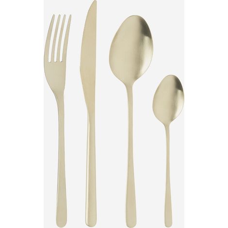 Servizio posate 24 pezzi champagne con scatola Bean Polvere di Luna