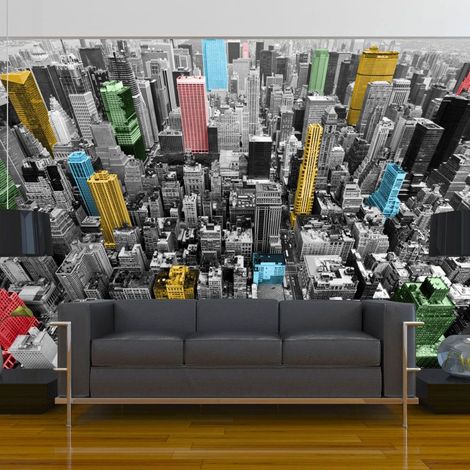 Papier peint Kaléidoscope de New York - 250 x 193 cm (1/4)