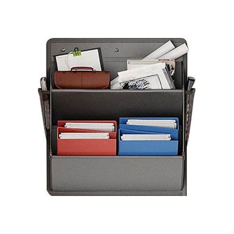 Ecleanfy - Ensemble de 2 sacs de rangement muraux gris - Tissu Oxford - Deux couches - Armoire de rangement pour camping-car (1/5)