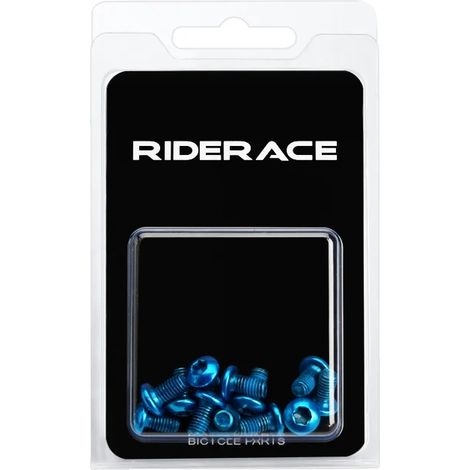 Tornillo para disco de freno de bicicleta, fabricado en acero inoxidable duradero, diseño Torx T25, azul. (1/2)