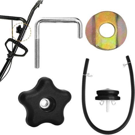 Accessoires Souffleuse à Neige Verrou, bouton, joint tuyau d'huile, kit Vis Poignée De Pousse-Neige pour machine de jardin, extérieur, hiver, ferme, parc, pièces de (1/5)