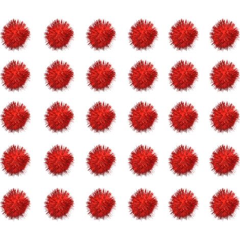 30 balles pour chat, peluche douce et élastique, couleurs vives, taille idéale pour jeu intérieur et exercice (1/5)