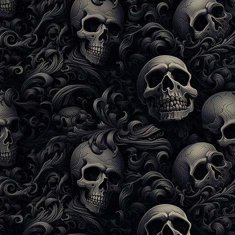 Tela Oxford decorativa para exteriores - Motivo de calavera I DX4936 (1/5)