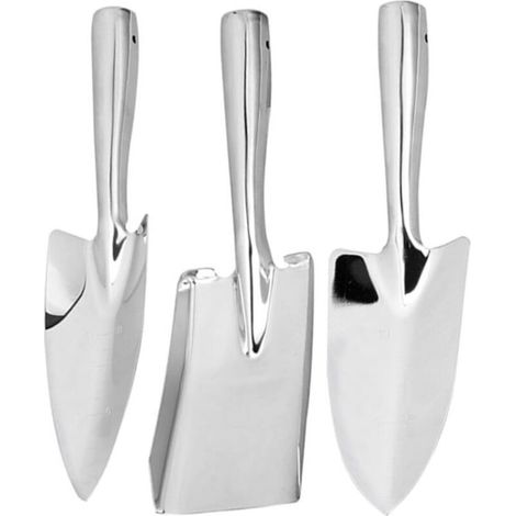 1 Lot De 3 Pièces Ensemble De Pelle en Acier Inoxydable Outils Déracinement Râteau Pelle De Jardin en Acier Inoxydable Pelles à Main Portatives Pelles De Jardin (1/5)