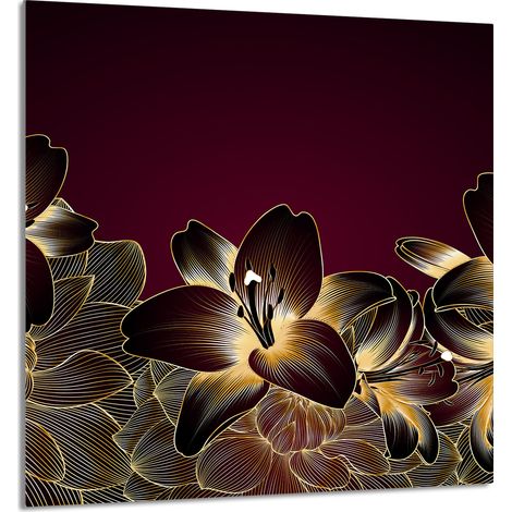 PANEL DE VIDRIO PARA COCINA 60x65 Orquídea (1/5)