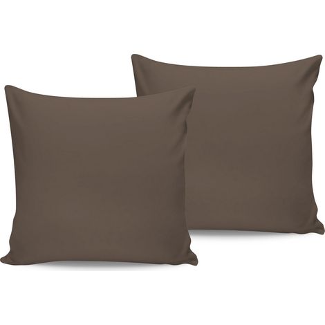 Funda de almohada Set Marrón