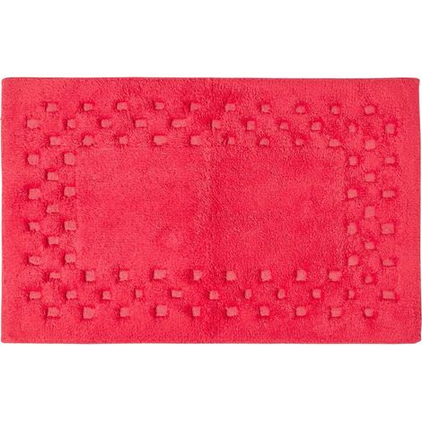 HOMESCAPES Badematte Karo Rot 45 x 75 cm