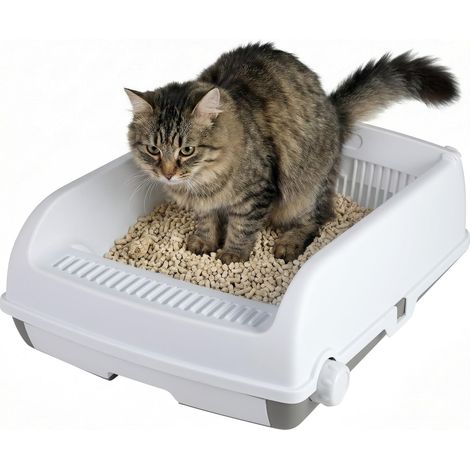 bac a litiere pour chat,maison de toilette chat,litiere pour chat bac,bac litiere chat,bac a litiere,litiere chat semi-fermé,bac à litière chat,bac (1/5)