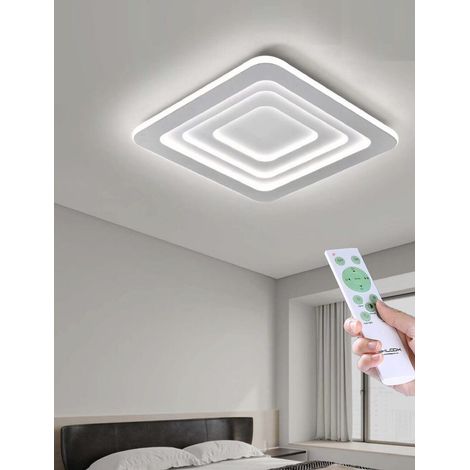 Lampadario Plafoniera Illuminazione quadrata Led Moderno 64W Luce Per Soffitto con telecomando (1/3)