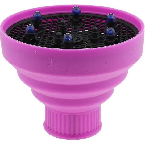 Sèche-cheveux universel en silicone avec diffuseur - Outil de coiffure-Purple