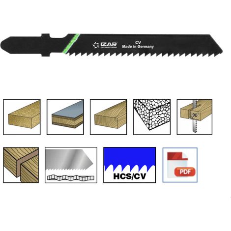 Lames de scie sauteuse bois (T119B) - paquet 3 lames - IZAR
