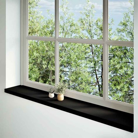 vidaXL Window Sills 2 pcs Brown Black 160x30x2 cm Solid Wood Oak (1/5)