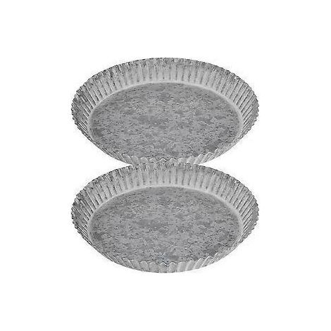 Lot de 2 soucoupes vintage en métal pour pots de fleurs.